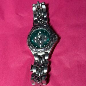 Fossil Silver Watch with Black Dial